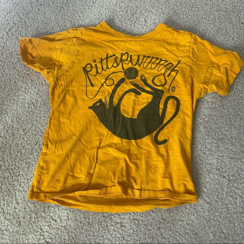 Yellow "Pittspurrrgh" T-Shirt (100% Preshrunk Cotton)